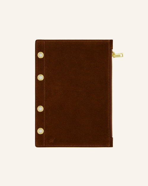 The Chocolate Suede Pouch