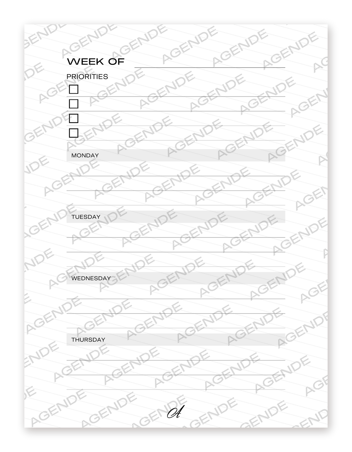Weekly Planner